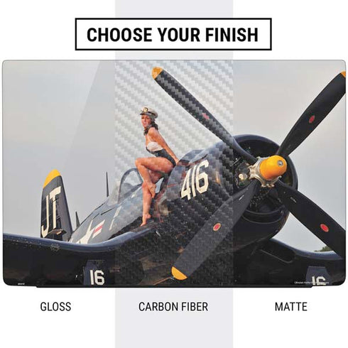 1940s Navy Pin-Up Girl On Corsair Fighter Plane Dell Vostro Skin